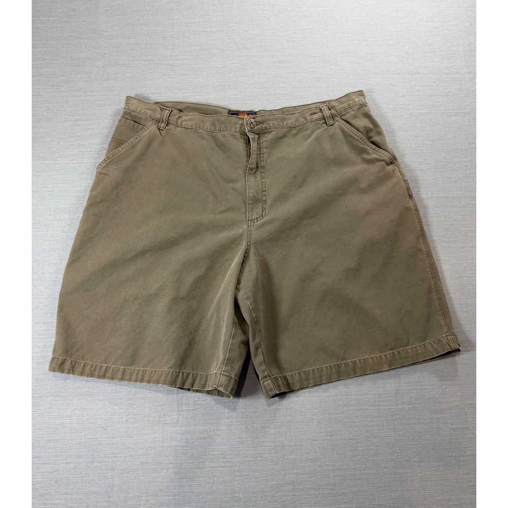 Route 66 Cargo Shorts Mens 42 Olive Green Good Canvas Utility Carpenter T3
